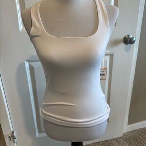 Black Tape_ Cream Tank Top, XS